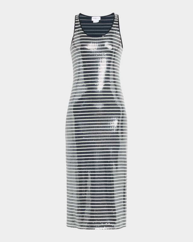 Beati Striped Sequin Midi Dress